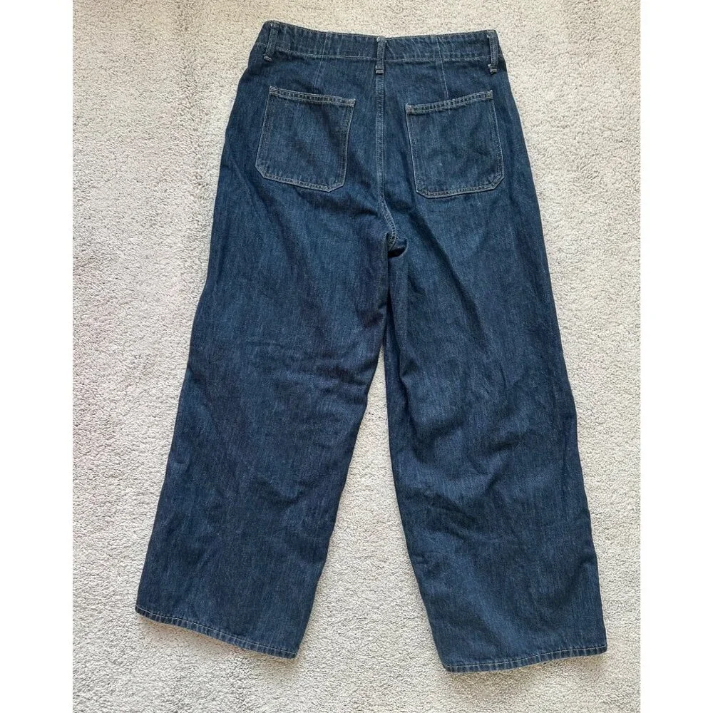 Old Navy Drapey Denim Size 14 Baggy Wide Leg High Rise Jeans - Picture 15 of 16